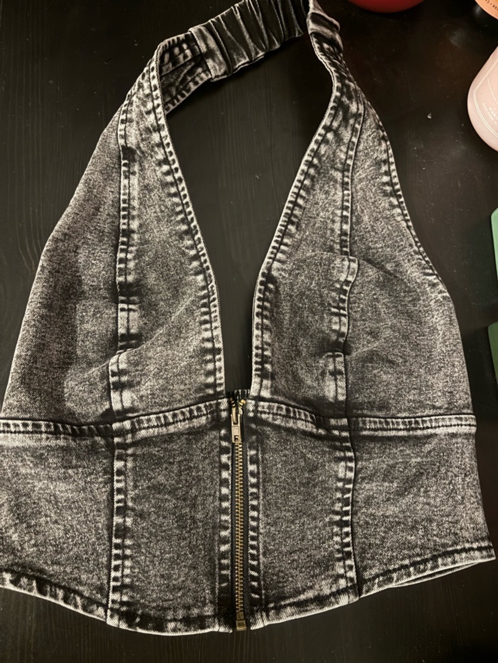 NWOT⚡️windsor ZIP IT DENIM TOP